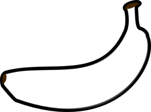299x222 Banana Outline Clip Art