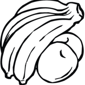 176x176 Banana With Peel Open Coloring Page Free Printable Coloring Pages