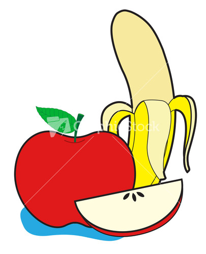 405x500 Banana Clipart Apples And Banana
