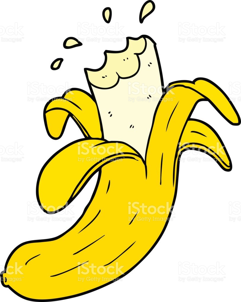 815x1024 Banana Clipart Bitten