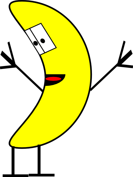 450x598 Cartoonish Banana Clip Art
