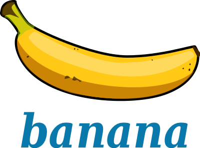 400x295 Banana Label Clip Art Download