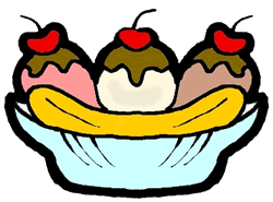 250x185 Banana Split Images Clip Art