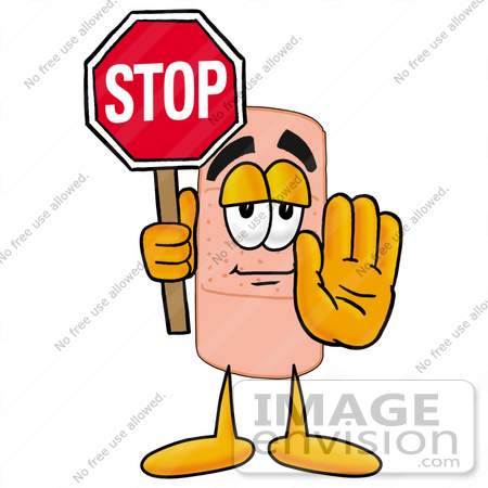 450x450 Cliprt Graphic Of Bandaid Bandage Cartoon Character Holding