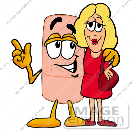 450x450 Clip Art Graphic Of A Bandaid Bandage Cartoon Character Talking