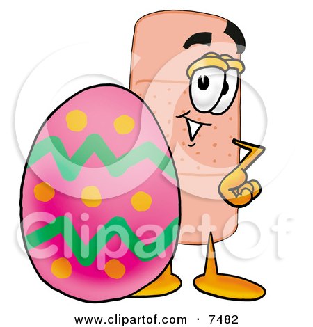 450x470 Clipart Picture Of A Bandaid Bandage Mascot Cartoon Character