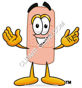 279x300 Illustration Of A Cartoon Band Aid Character Hands Spread In Welcome
