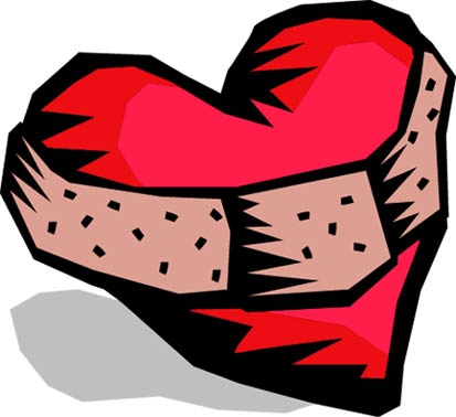 413x378 Broken Heart Clipart Bandaid Clipart