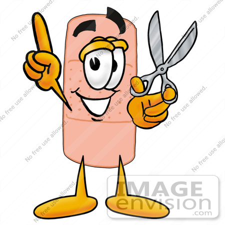 450x450 Cliprt Graphic Of Bandaid Bandage Cartoon Character Holding