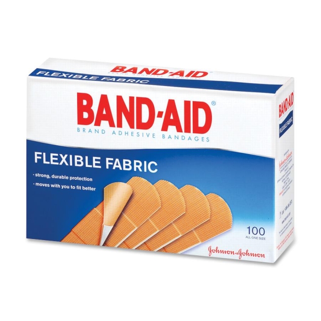650x650 Band Aid Flexible Fabric Adhesive Bandage 100 Box 100 X 1 Width