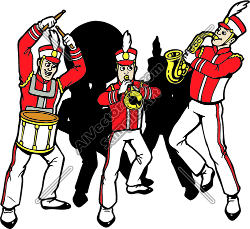 500x459 Marching Band Clipart