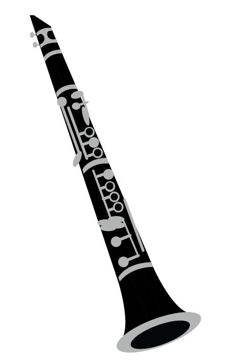 515x739 Clarinet Vector Illustration Digital Download Band Instrument