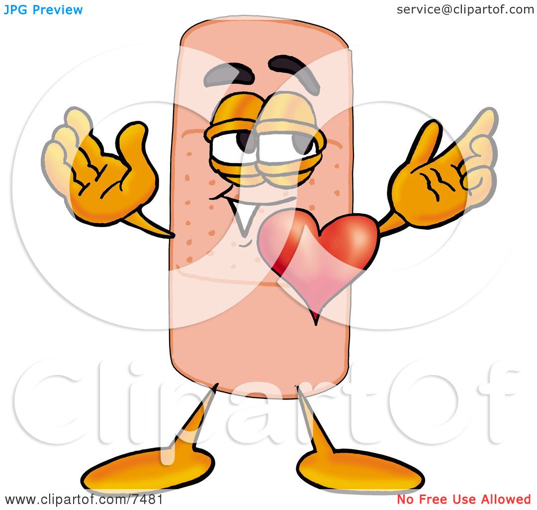 1080x1024 Clipart Picture Of A Bandaid Bandage Mascot Cartoon Character
