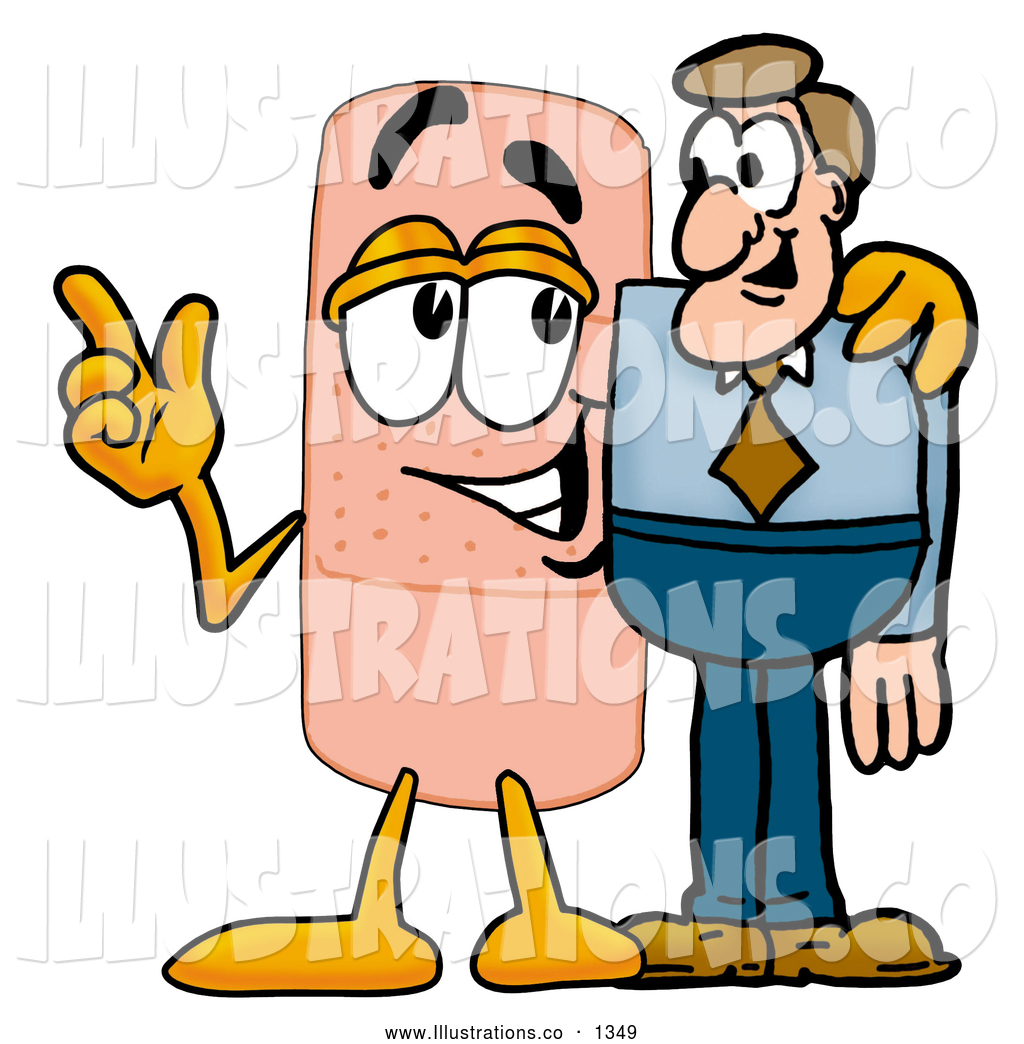 1024x1044 Royalty Free Stock Illustration Of A Cute Bandaid Bandage Mascot