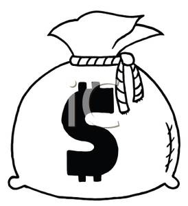 274x300 Money Bag Black And White Clipart