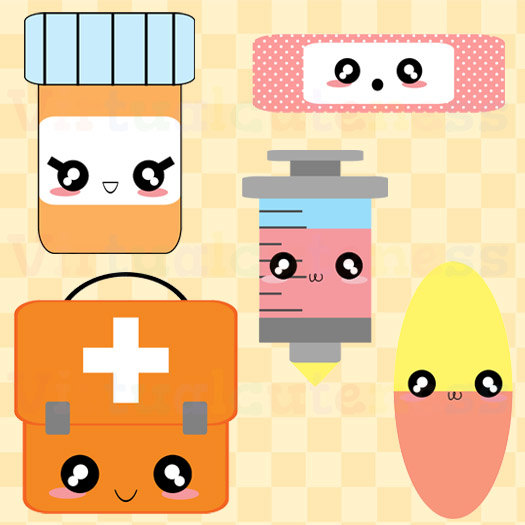 525x525 Kawaii First Aid Clipart