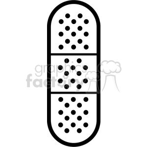 300x300 Royalty Free Black And White Band Aid 398280 Vector Clip Art Image