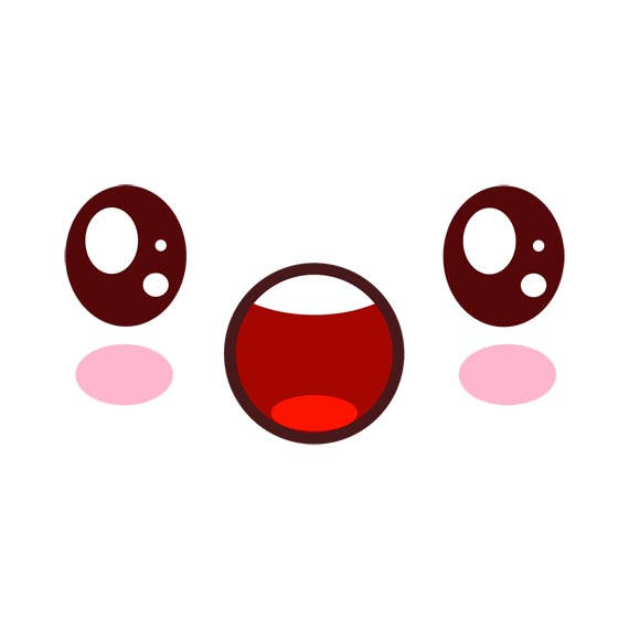 570x570 Kawaii Faces Clipart Set Expressions Emotions Facial Kid