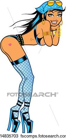 225x470 Clipart Of Sexy Bent Over Biker Babe K14835703