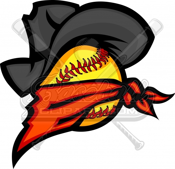 590x570 Bandit Softball Cowboy Clipart Logo With Cowboy Hat, And Bandana