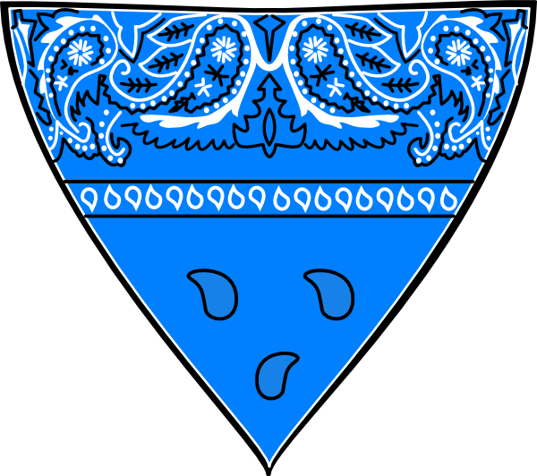 600x532 Blue Bandana Clip Art