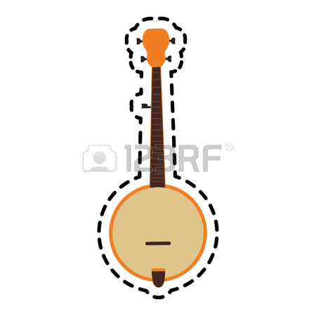 450x450 Banjo Instrument Icon Over White Background. Colorful Design