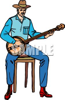 226x350 Old Cowboy Picking A Banjo