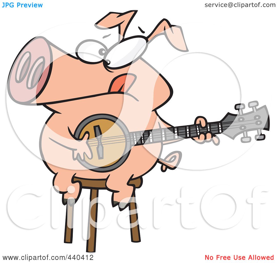 1080x1024 Royalty Free (Rf) Clip Art Illustration Of A Cartoon Pig Sitting