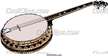 375x196 Banjo Clipart