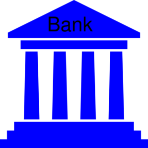 298x297 Government Bank Blue Clip Art