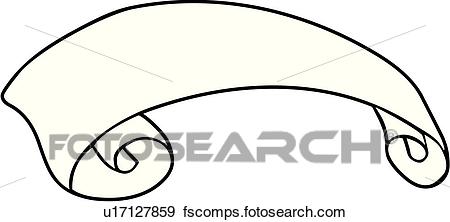 450x222 Clip Art Of Ribbon, Ribbons, Scroll, Scrolls, Banner, Banners