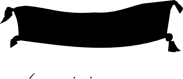 600x260 Parade Banner Black Clip Art