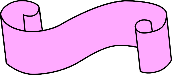 600x262 Pink Ribbon Banner Clip Art