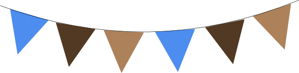 600x147 Banner Flag Brown Clip Art