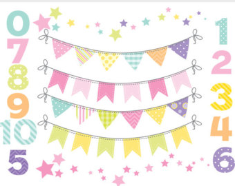 340x270 Bunting Clip Art Numbers Bunting Banner Flags Clipart