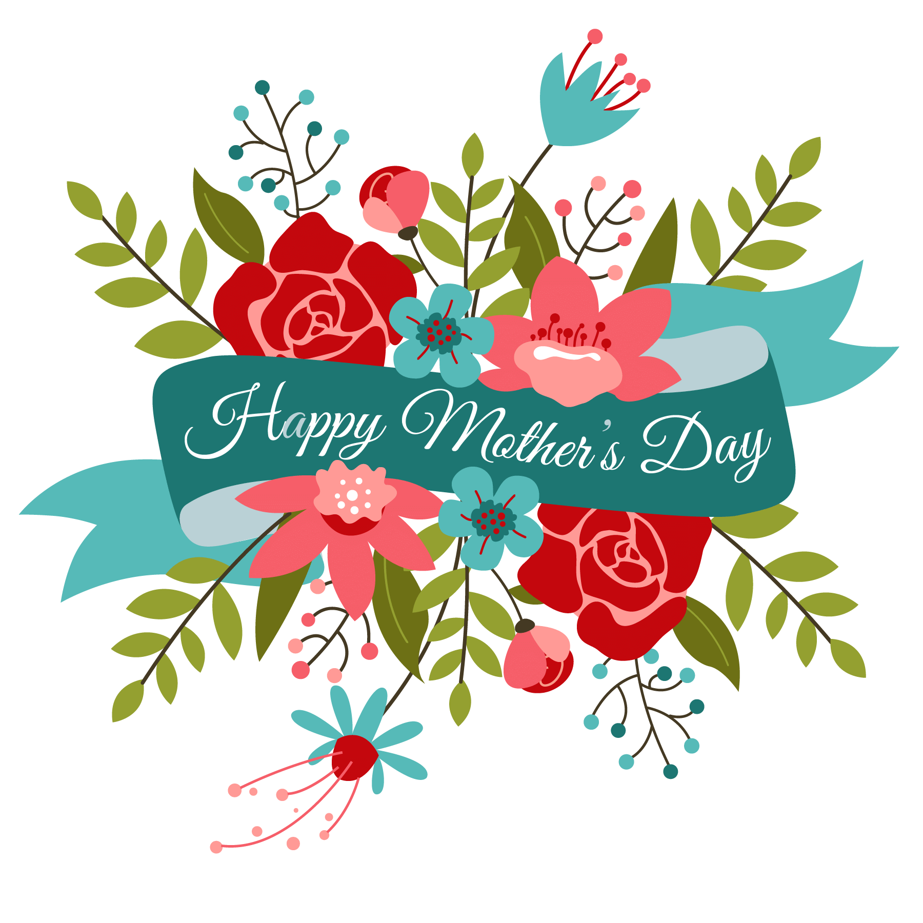 1800x1800 Happy Mothers Day Banner Transparent Png