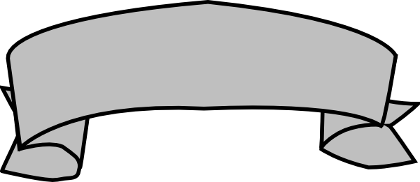 600x261 Gray Banner Clip Art