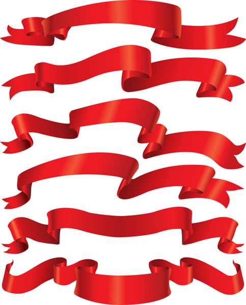 483x600 Red Ribbon Banner Collection Free Vector Download (20,979 Free