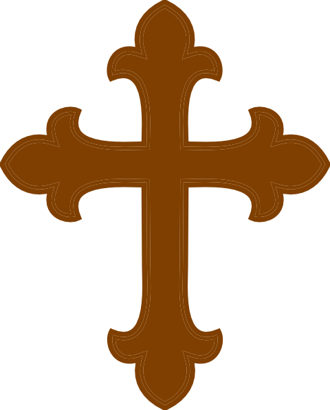 480x597 Brown Cross Clip Art