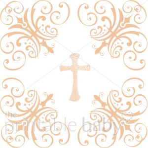 300x300 Baptism Cross Clip Art