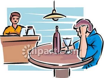 350x264 Royalty Free Clip Art Image Sad Man Drinking Alone In A Bar Clipart