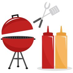 236x236 Clip Art Outdoor Bbq Cookout Digital Clip Art, Barbeque Clip Art