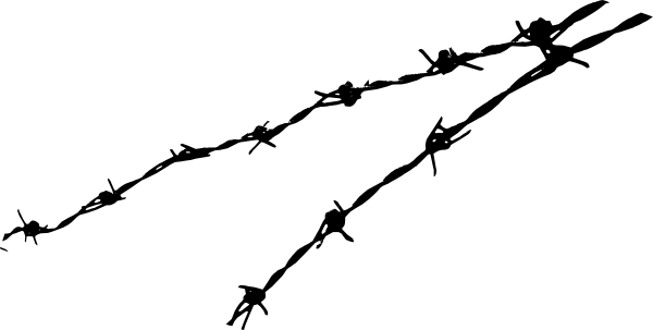 600x303 Barbed Wire Tilted Clip Art