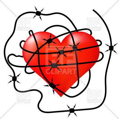400x400 Heart Twisted With Barbed Wire