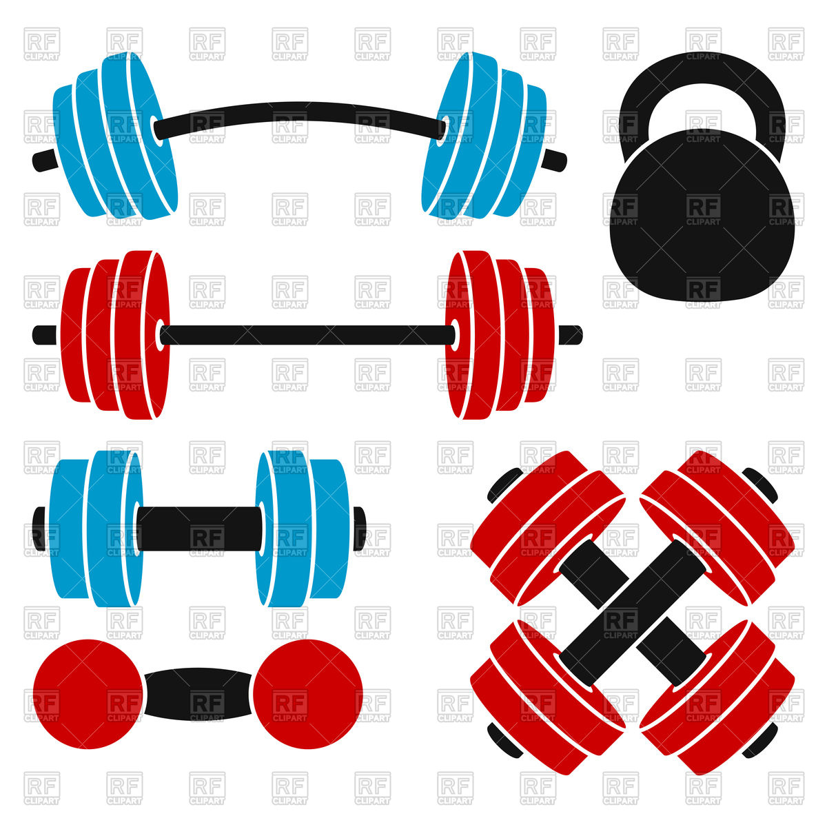 1200x1200 Set Of Athletic Weights Kettlebell, Dumbbell, Barbell Royalty