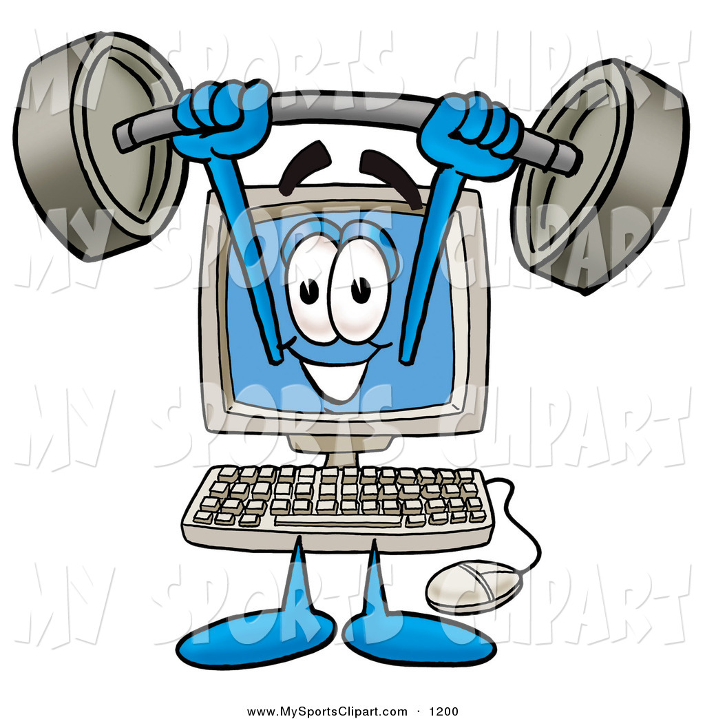 1024x1044 Sports Clip Art Of A Cheerful Desktop Computer Mascot Cartoon