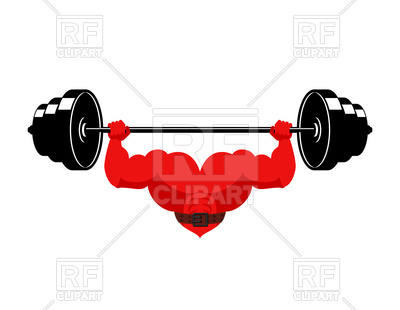 400x310 Strong Heart With Barbell