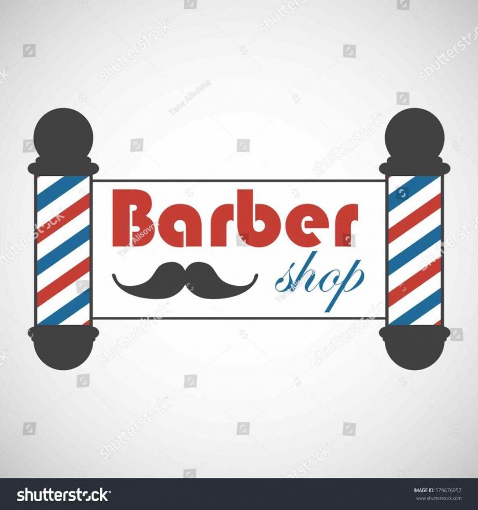 970x1035 Interior Barber Pole Vector Sign Isolated On Stock Illustration