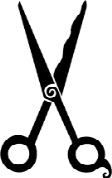 112x178 Barber Scissors Clipart