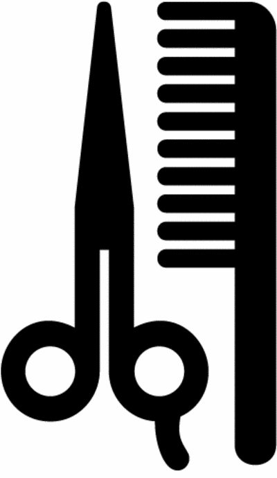 400x690 Logo Barber Shop Clipart